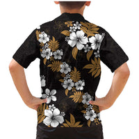 Hawaiian Hibiscus Tribal Floral Brown Family Matching Mermaid Dress and Hawaiian Shirt Polynesian Tapa Pattern LT01 - Polynesian Pride
