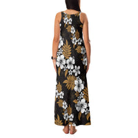 Hawaiian Hibiscus Tribal Floral Brown Family Matching Tank Maxi Dress and Hawaiian Shirt Polynesian Tapa Pattern LT01 - Polynesian Pride