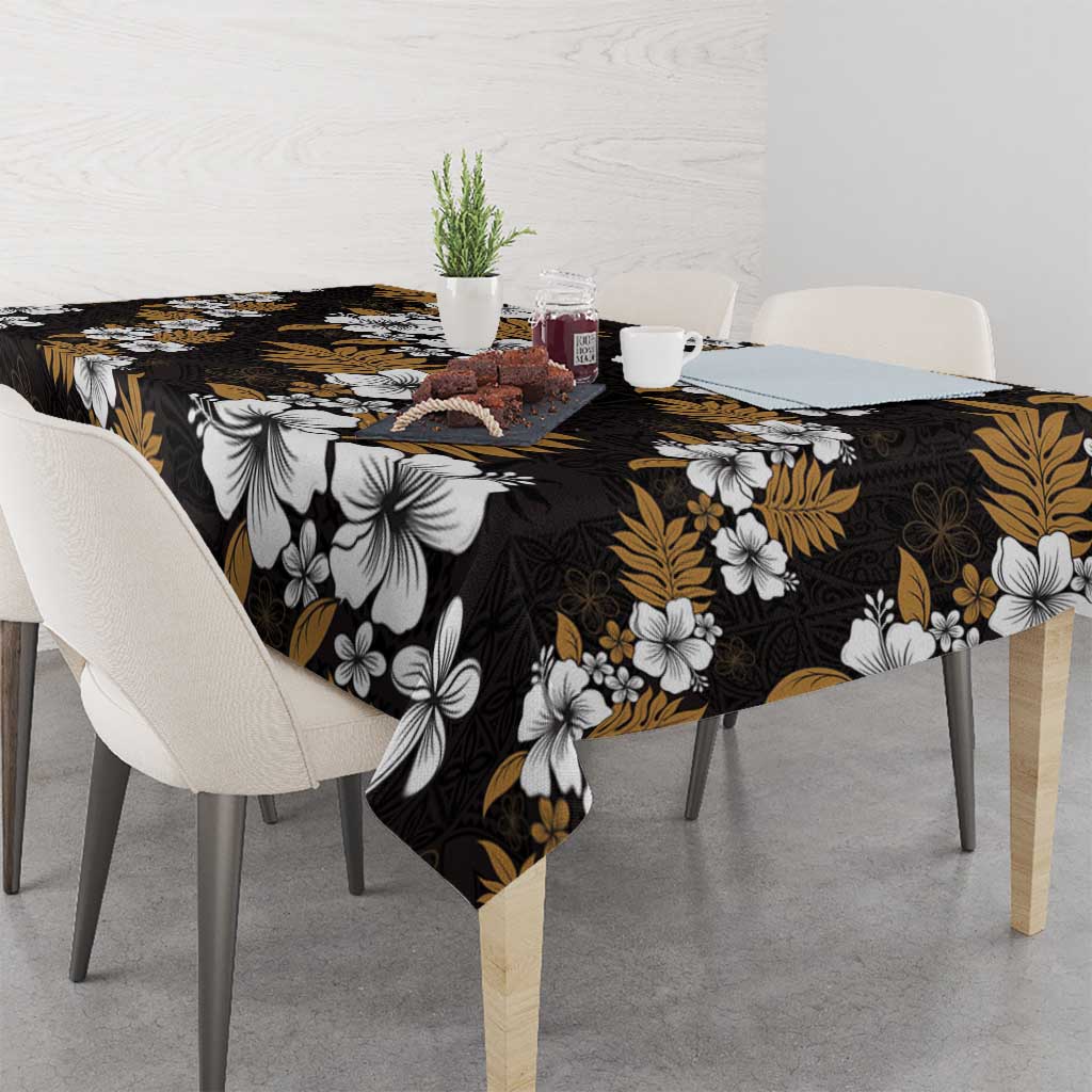 Hawaiian Hibiscus Tribal Floral Brown Tablecloth Polynesian Tapa Pattern LT01 - Polynesian Pride