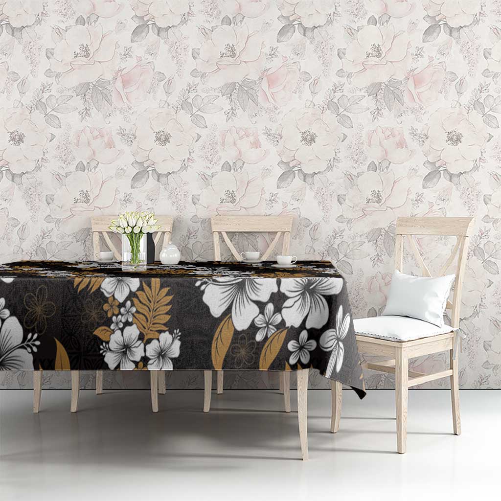 Hawaiian Hibiscus Tribal Floral Brown Tablecloth Polynesian Tapa Pattern LT01 - Polynesian Pride