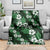 Hawaiian Hibiscus Tribal Floral Green Blanket Polynesian Tapa Pattern - Polynesian Pride