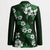 Hawaiian Hibiscus Tribal Floral Green Blazer Polynesian Tapa Pattern - Polynesian Pride