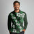 Hawaiian Hibiscus Tribal Floral Green Long Sleeve Polo Shirt Polynesian Tapa Pattern - Polynesian Pride
