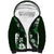 Hawaiian Hibiscus Tribal Floral Green Sherpa Hoodie Polynesian Tapa Pattern - Polynesian Pride