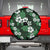 Hawaiian Hibiscus Tribal Floral Green Spare Tire Cover Polynesian Tapa Pattern - Polynesian Pride