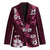 Hawaiian Hibiscus Tribal Floral Pink Blazer Polynesian Tapa Pattern - Polynesian Pride