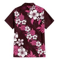 Hawaiian Hibiscus Tribal Floral Pink Family Matching Mermaid Dress and Hawaiian Shirt Polynesian Tapa Pattern LT01 - Polynesian Pride