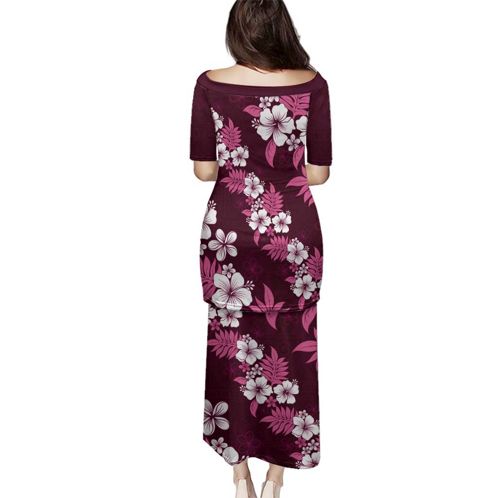 Hawaiian Hibiscus Tribal Floral Pink Family Matching Puletasi and Hawaiian Shirt Polynesian Tapa Pattern LT01 - Polynesian Pride