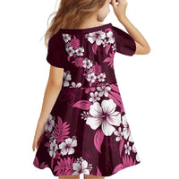 Hawaiian Hibiscus Tribal Floral Pink Family Matching Tank Maxi Dress and Hawaiian Shirt Polynesian Tapa Pattern LT01 - Polynesian Pride