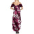 Hawaiian Hibiscus Tribal Floral Pink Summer Maxi Dress Polynesian Tapa Pattern - Polynesian Pride