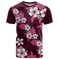 Hawaiian Hibiscus Tribal Floral Pink T Shirt Polynesian Tapa Pattern LT01 Pink - Polynesian Pride