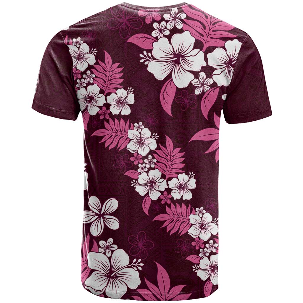 Hawaiian Hibiscus Tribal Floral Pink T Shirt Polynesian Tapa Pattern LT01 - Polynesian Pride