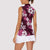 Hawaiian Hibiscus Tribal Floral Pink Women Sleeveless Polo Shirt Polynesian Tapa Pattern - Polynesian Pride