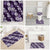 Hawaiian Hibiscus Tribal Floral Purple Bathroom Set Polynesian Tapa Pattern - Polynesian Pride
