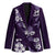 Hawaiian Hibiscus Tribal Floral Purple Blazer Polynesian Tapa Pattern - Polynesian Pride