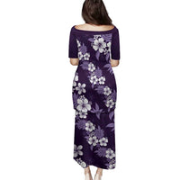 Hawaiian Hibiscus Tribal Floral Purple Family Matching Puletasi and Hawaiian Shirt Polynesian Tapa Pattern LT01 - Polynesian Pride