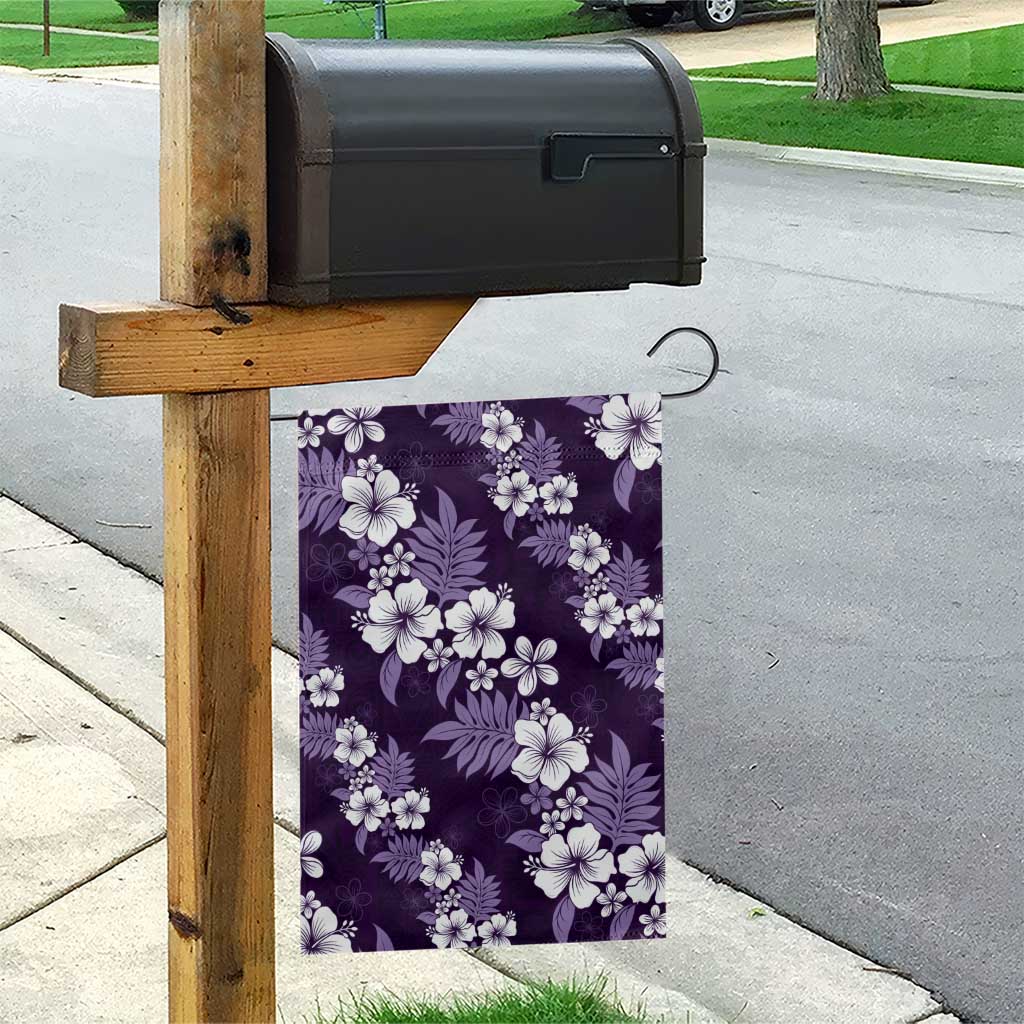 Hawaiian Hibiscus Tribal Floral Purple Garden Flag Polynesian Tapa Pattern LT01 - Polynesian Pride