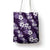 Hawaiian Hibiscus Tribal Floral Purple Tote Bag Polynesian Tapa Pattern - Polynesian Pride
