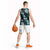 Hawaiian Hibiscus Tribal Floral Teal Basketball Jersey Polynesian Tapa Pattern - Polynesian Pride