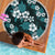 Hawaiian Hibiscus Tribal Floral Teal Beach Blanket Polynesian Tapa Pattern - Polynesian Pride