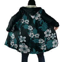 Hawaiian Hibiscus Tribal Floral Teal Cloak Polynesian Tapa Pattern LT01 - Polynesian Pride
