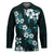 Hawaiian Hibiscus Tribal Floral Teal Hockey Jersey Polynesian Tapa Pattern - Polynesian Pride