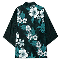 Hawaiian Hibiscus Tribal Floral Teal Kimono Polynesian Tapa Pattern LT01 - Polynesian Pride