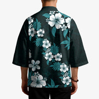 Hawaiian Hibiscus Tribal Floral Teal Kimono Polynesian Tapa Pattern LT01 - Polynesian Pride