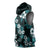 Hawaiian Hibiscus Tribal Floral Teal Sleeveless Hoodie Polynesian Tapa Pattern - Polynesian Pride