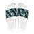 Hawaiian Hibiscus Tribal Floral Teal Slide Sandals Polynesian Tapa Pattern - Polynesian Pride