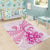 Personalised New Zealand Pink Fern Breast Cancer Area Rug Polynesian Pattern