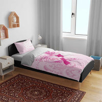 Personalised Aotearoa Breast Cancer Bedding Set New Zealand Maori Pattern