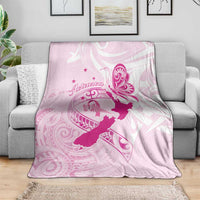 Personalised Aotearoa Breast Cancer Blanket New Zealand Maori Pattern
