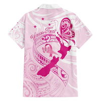 Personalised Aotearoa Breast Cancer Family Matching Summer Maxi Dress and Hawaiian Shirt New Zealand Maori Pattern LT01 - Polynesian Pride