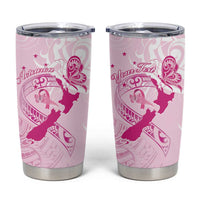 Personalised Aotearoa Breast Cancer Tumbler Cup Maori Pattern