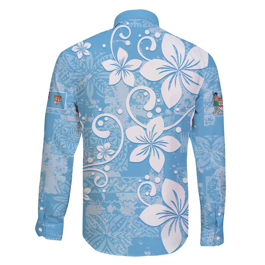 Fiji Tapa Pattern Family Matching Short Sleeve Bodycon Dress and Hawaiian Shirt Plumeria Floral LT01 - Polynesian Pride