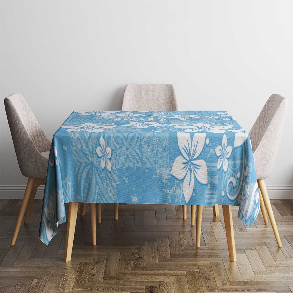 Fiji Tapa Pattern Tablecloth Plumeria Floral