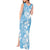 Fiji Tapa Pattern Tank Maxi Dress Plumeria Floral