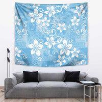 Fiji Tapa Pattern Tapestry Plumeria Floral