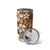 Plumeria Floral Tapa Pattern Vintage Gold Tumbler Cup