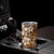 Plumeria Floral Tapa Pattern Vintage Gold Tumbler Cup