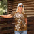 Plumeria Floral Tapa Pattern Vintage Gold Women Polo Shirt