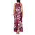 Plumeria Floral Tapa Pattern Ruby Pink Tank Maxi Dress