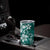 Plumeria Floral Tapa Pattern Crystal Teal Tumbler Cup