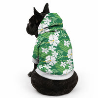 Green Hawaiian Hibiscus Monstera Pet Hoodie Grunge Stylized LT01 - Polynesian Pride