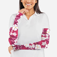 Pink Hawaiian Hibiscus Monstera Arm Sleeves Grunge Stylized LT01 - Polynesian Pride