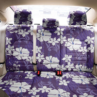 Purple Hawaiian Hibiscus Monstera Back Car Seat Cover Grunge Stylized LT01 - Polynesian Pride