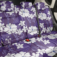 Purple Hawaiian Hibiscus Monstera Back Car Seat Cover Grunge Stylized LT01 - Polynesian Pride