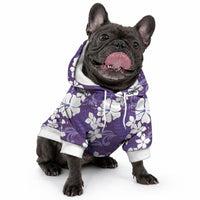 Purple Hawaiian Hibiscus Monstera Pet Hoodie Grunge Stylized LT01 - Polynesian Pride