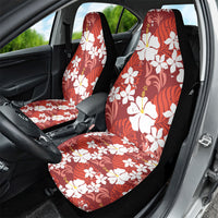 Red Hawaiian Hibiscus Monstera Car Seat Cover Grunge Stylized LT01 - Polynesian Pride